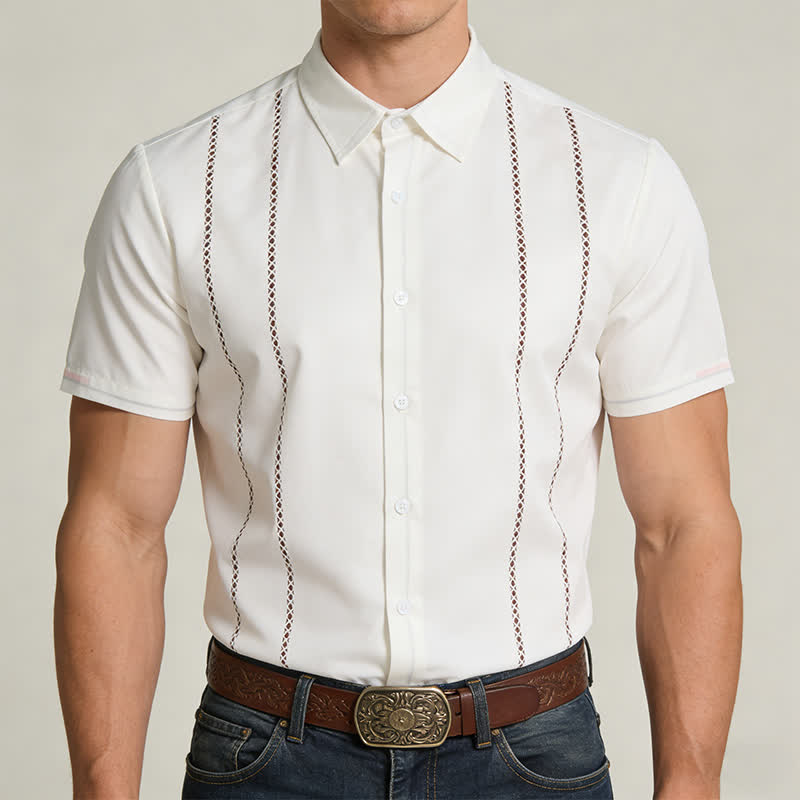 Chemise d'été décontractée pour homme à manches courtes imprimée en 3D - image 1