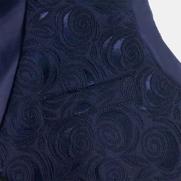 Gilet de costume trois poches à motif cachemire pour homme - image 7