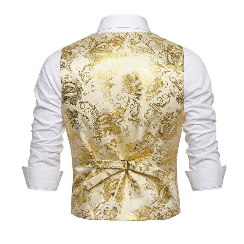 Gilet homme coupe slim à motif cachemire jacquard rétro - image 5