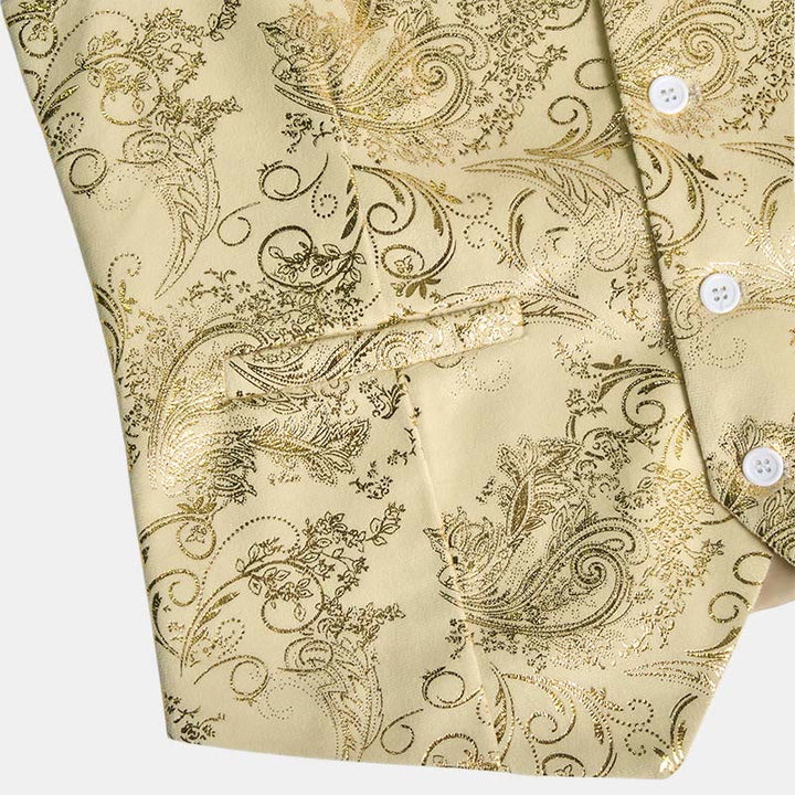 Gilet homme coupe slim à motif cachemire jacquard rétro - image 9
