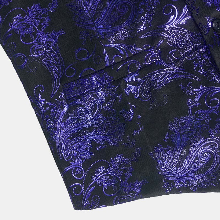 Gilet homme coupe slim à motif cachemire jacquard rétro - image 16