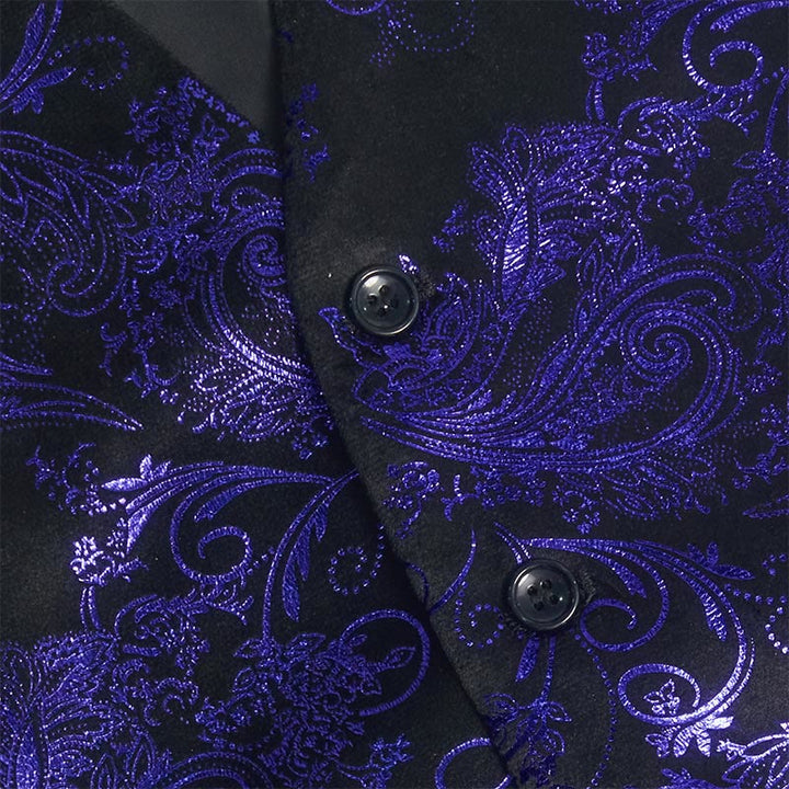 Gilet homme coupe slim à motif cachemire jacquard rétro - image 15