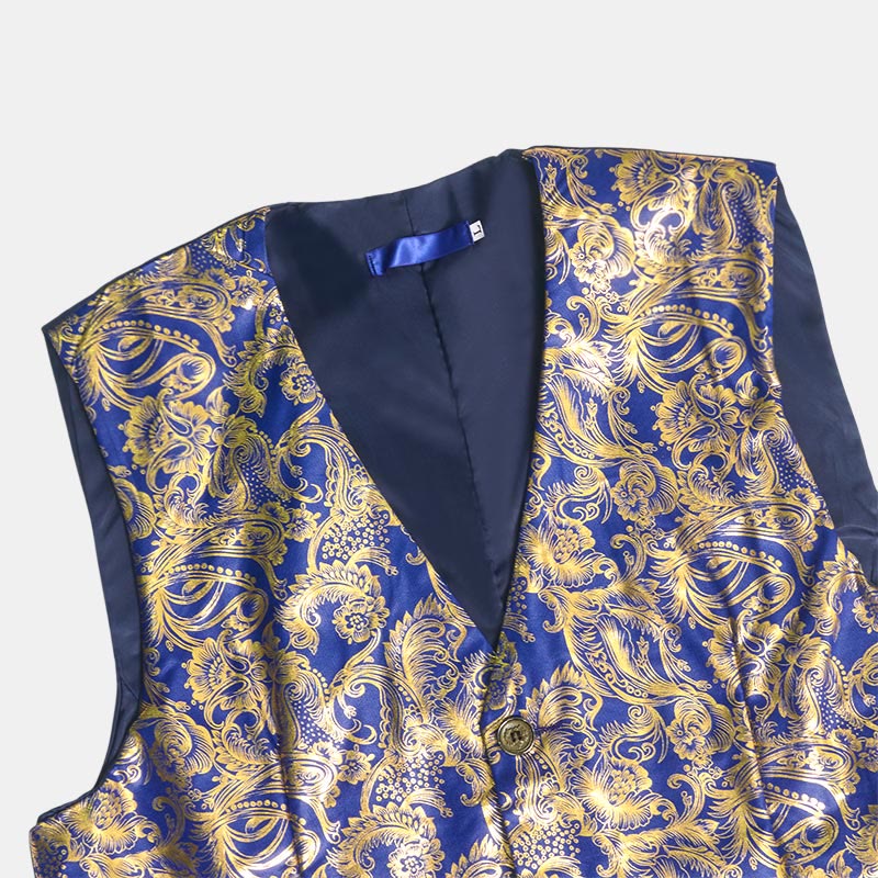 Gilet de costume pour homme à motif cachemire raffiné estampé à chaud - image 6
