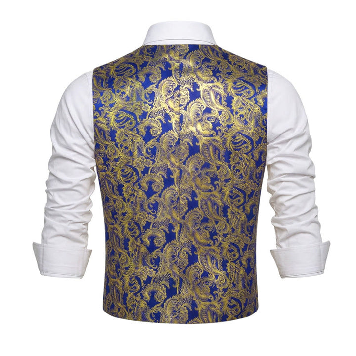 Gilet de costume pour homme à motif cachemire raffiné estampé à chaud - image 4