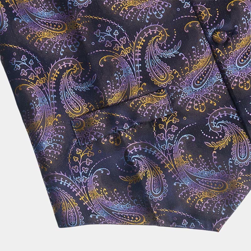 Ensemble de 3 pièces pour homme, gilet habillé à motif cachemire rétro - image 11