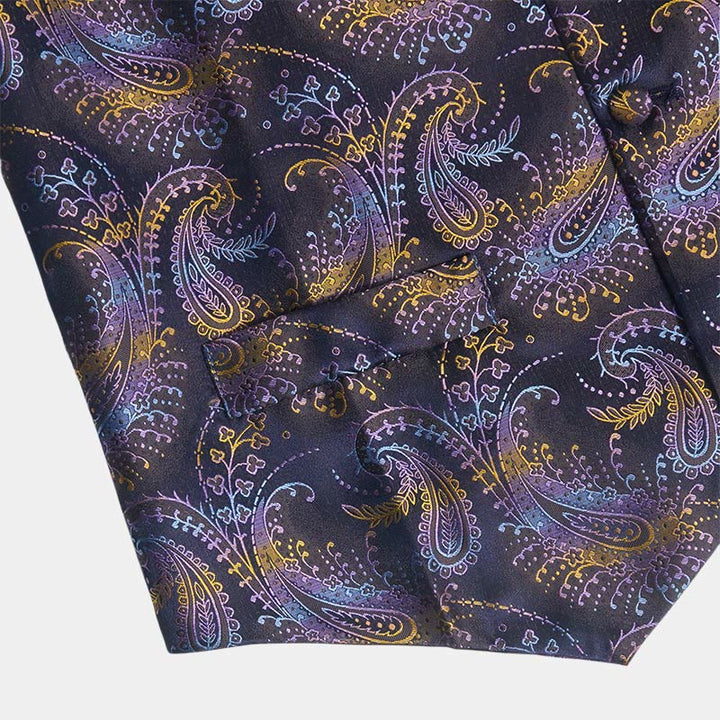 Ensemble de 3 pièces pour homme, gilet habillé à motif cachemire rétro - image 11