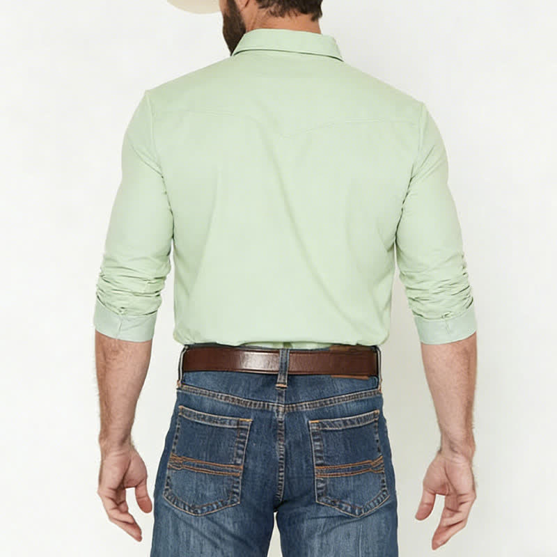 Chemise western à manches longues pour homme, imprimée en 3D avec des volutes baroques - image 1