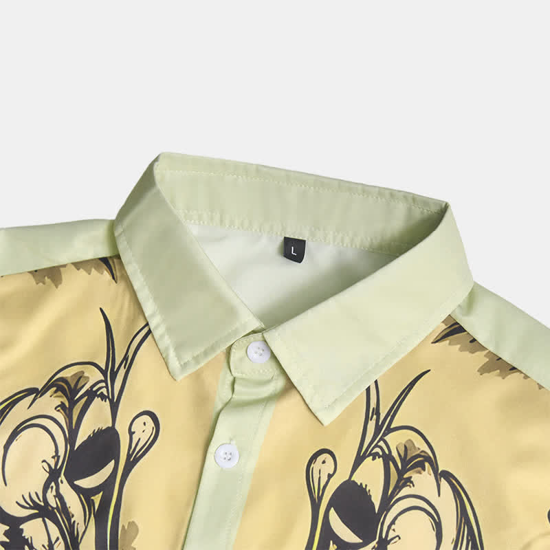Chemise western à manches longues pour homme, imprimée en 3D avec des volutes baroques - image 7