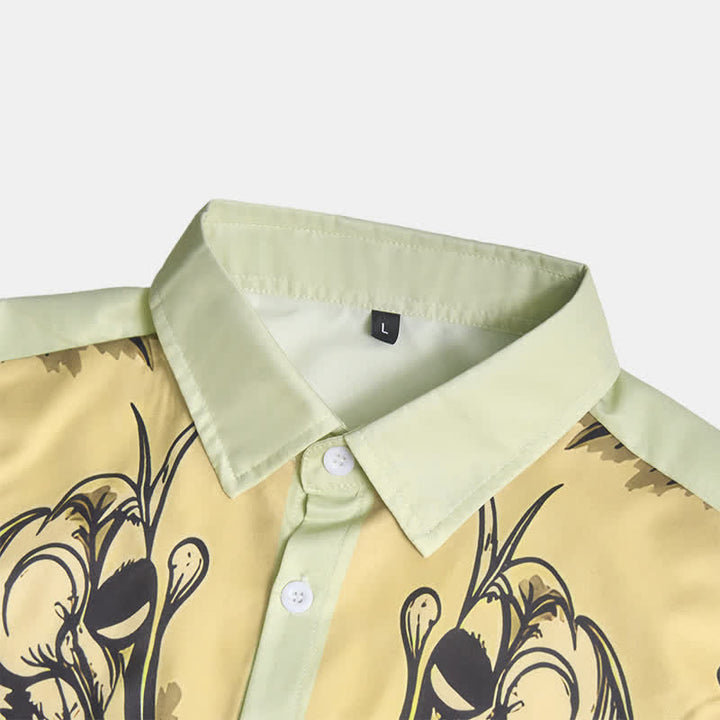 Chemise western à manches longues pour homme, imprimée en 3D avec des volutes baroques - image 7