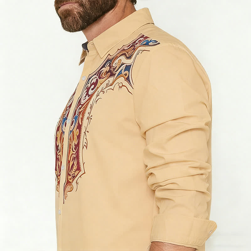 Chemise imprimée 3D style cowboy traditionnel pour homme - image 3