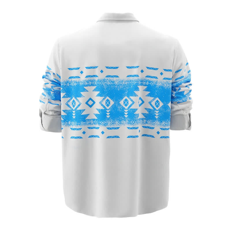 Chemise western pour homme à imprimé géométrique aztèque du sud-ouest - image 6