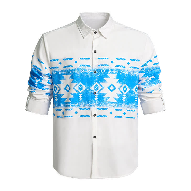 Chemise western pour homme à imprimé géométrique aztèque du sud-ouest - image 4