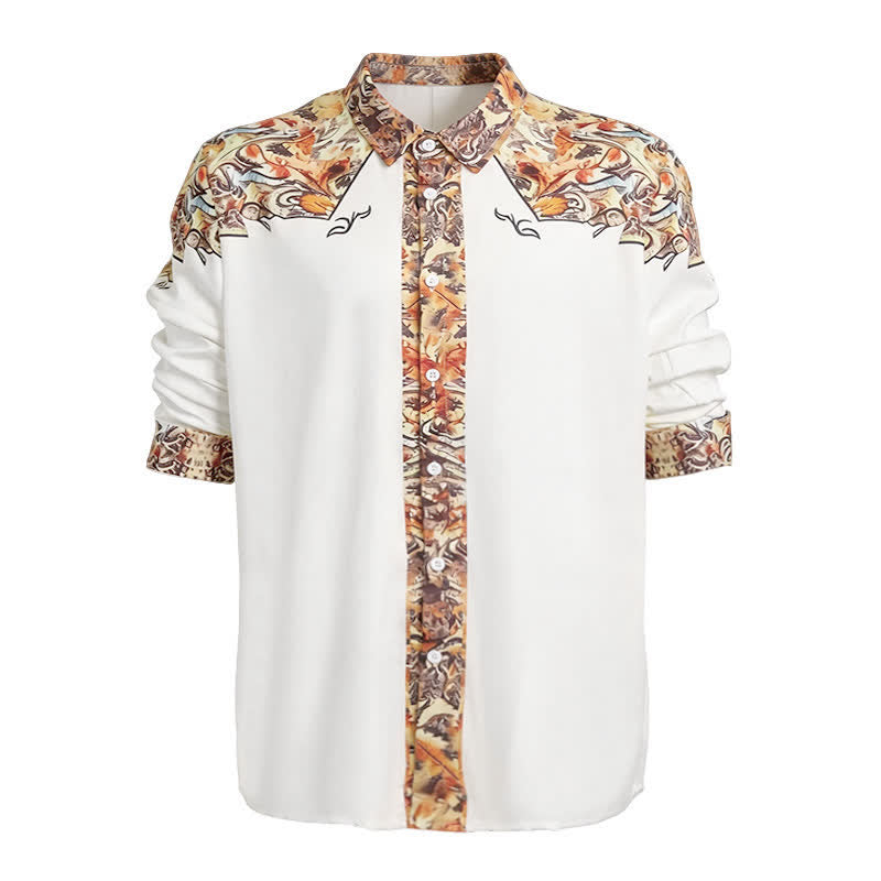 Chemise western rétro pour homme, imprimée en 3D à motif cachemire - image 4