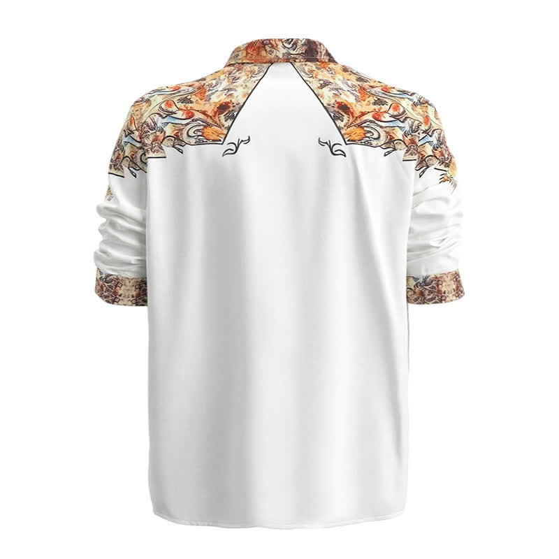 Chemise western rétro pour homme, imprimée en 3D à motif cachemire - image 5