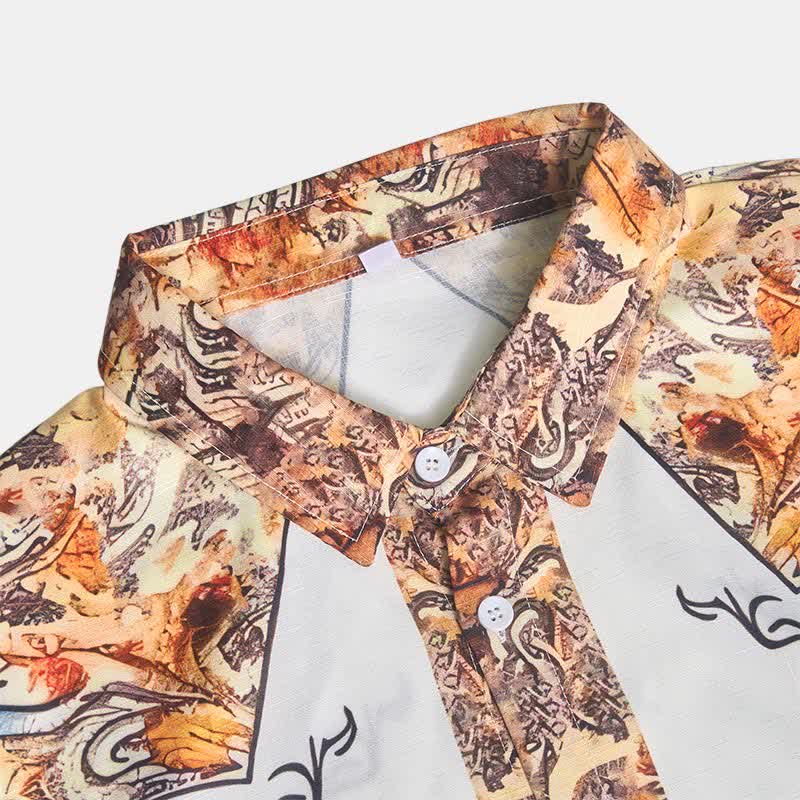 Chemise western rétro pour homme, imprimée en 3D à motif cachemire - image 6