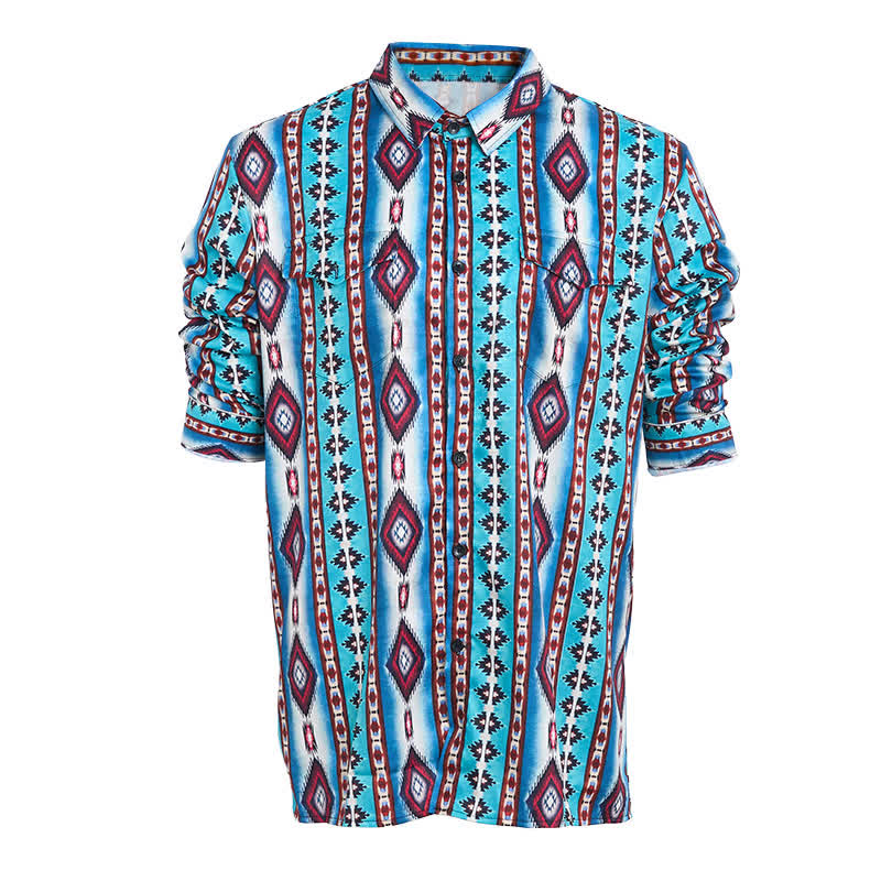 Chemise imprimée 3D American West Red Diamond pour homme - image 4