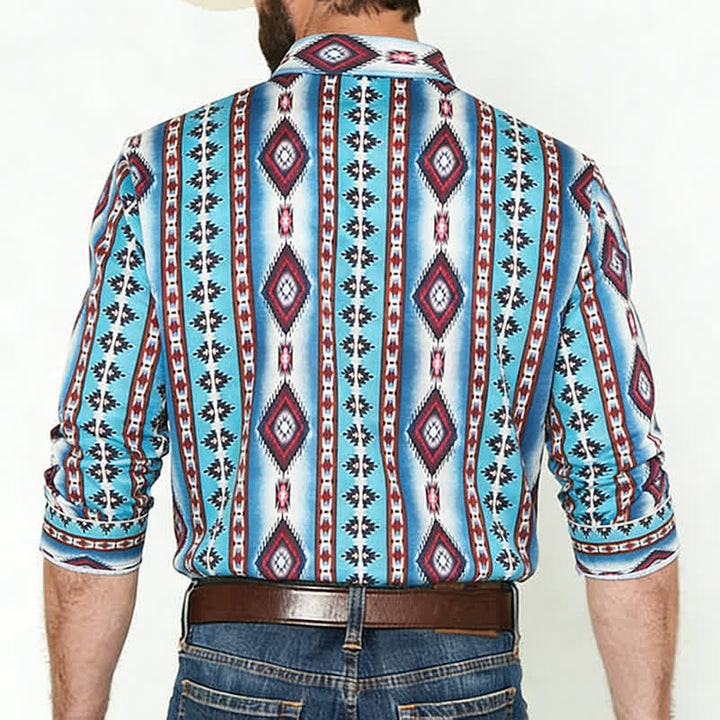 Chemise imprimée 3D American West Red Diamond pour homme - image 2