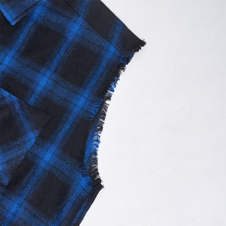Gilet sans manches à carreaux style western pour homme - image 8
