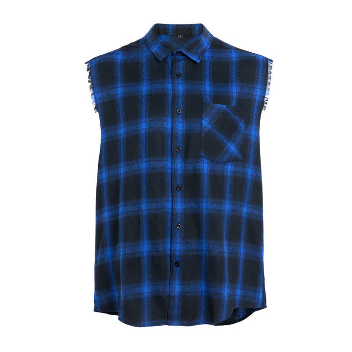 Gilet sans manches à carreaux style western pour homme - image 10