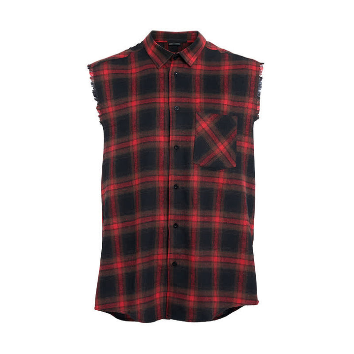 Gilet sans manches à carreaux style western pour homme - image 14
