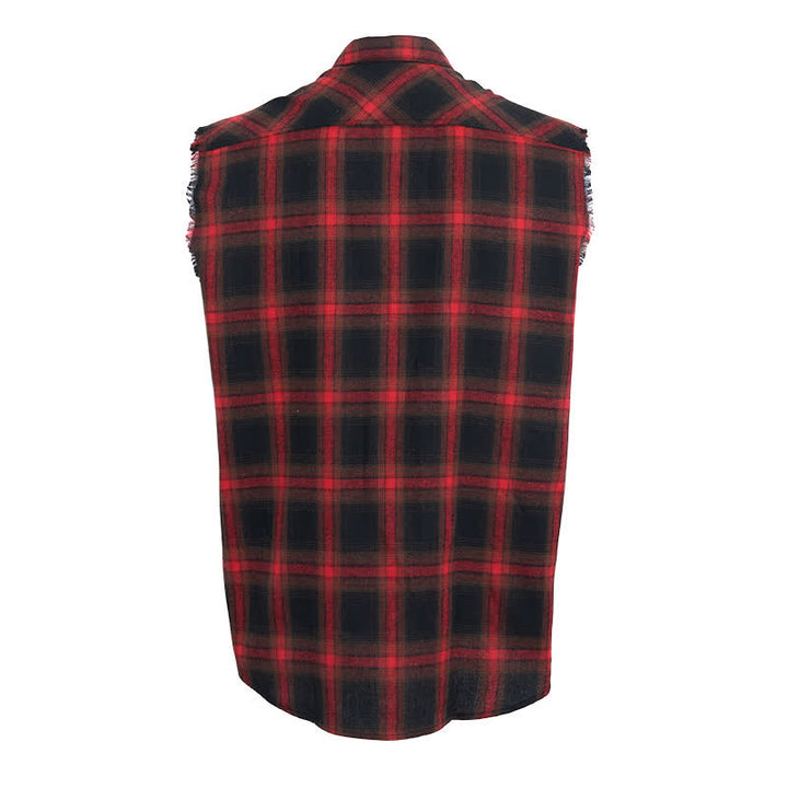 Gilet sans manches à carreaux style western pour homme - image 15