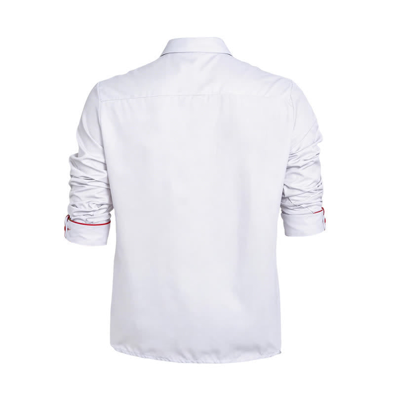 Chemise à boutons pour homme avec empiècement à motif drapeau américain western - image 10