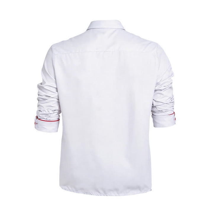 Chemise à boutons pour homme avec empiècement à motif drapeau américain western - image 10