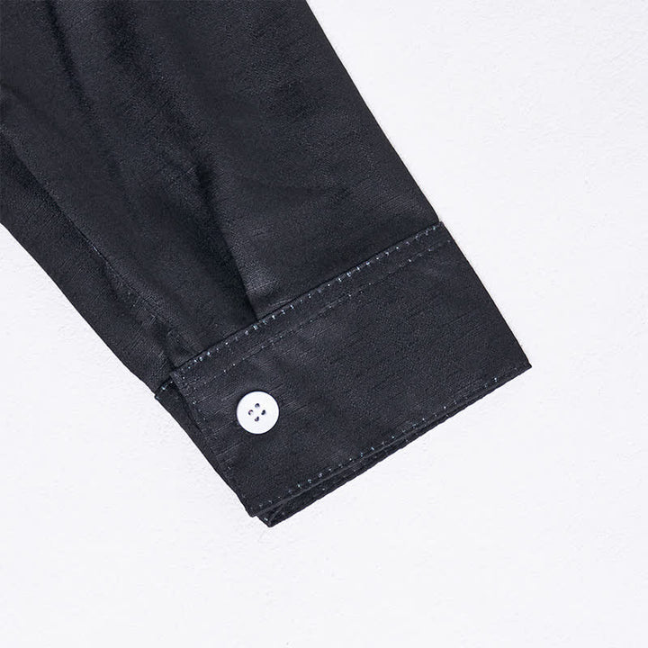 Chemise à blocs de couleurs pour homme avec imprimé cheval - image 7