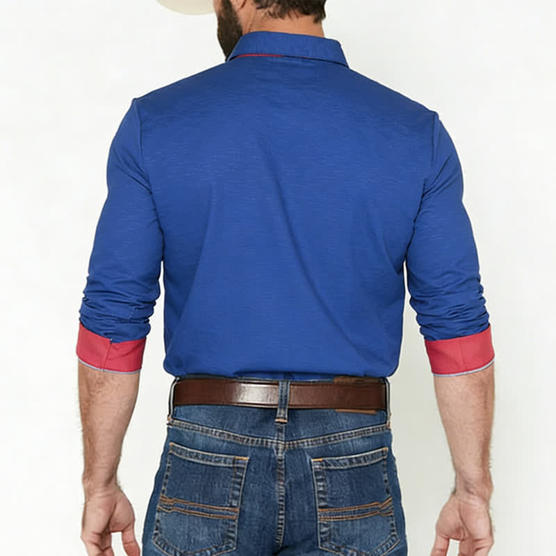 Chemise de cowboy pour homme Rugged West à motif fer à cheval et rose - image 2