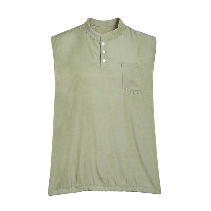 T-shirt sans manches d'été pour homme, couleur délavée - image 7