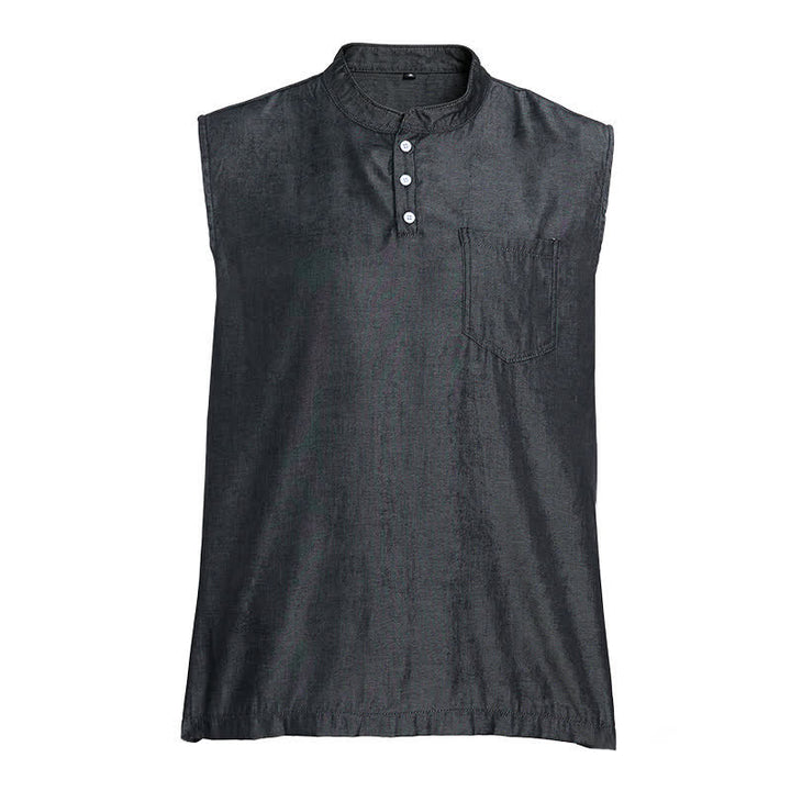 T-shirt sans manches d'été pour homme, couleur délavée - image 11