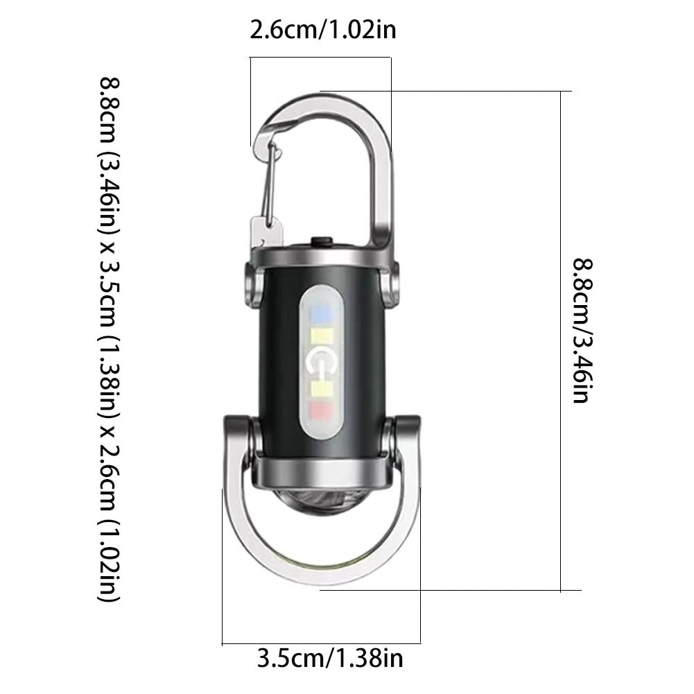 Mini lampe torche LED multifonctionnelle étanche avec porte-clés - image 6