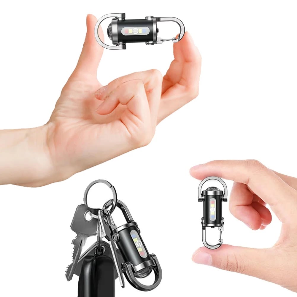 Mini lampe torche LED multifonctionnelle étanche avec porte-clés - image 5