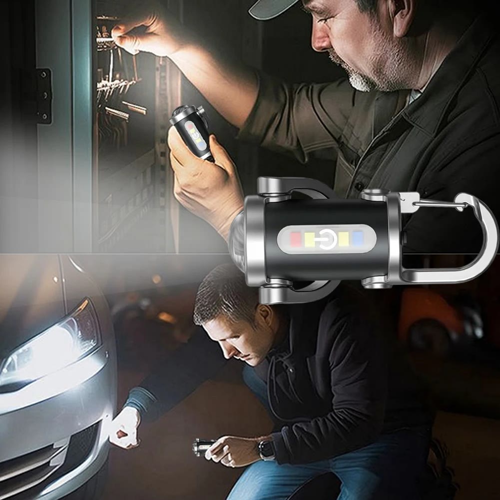 Mini lampe torche LED multifonctionnelle étanche avec porte-clés - image 3