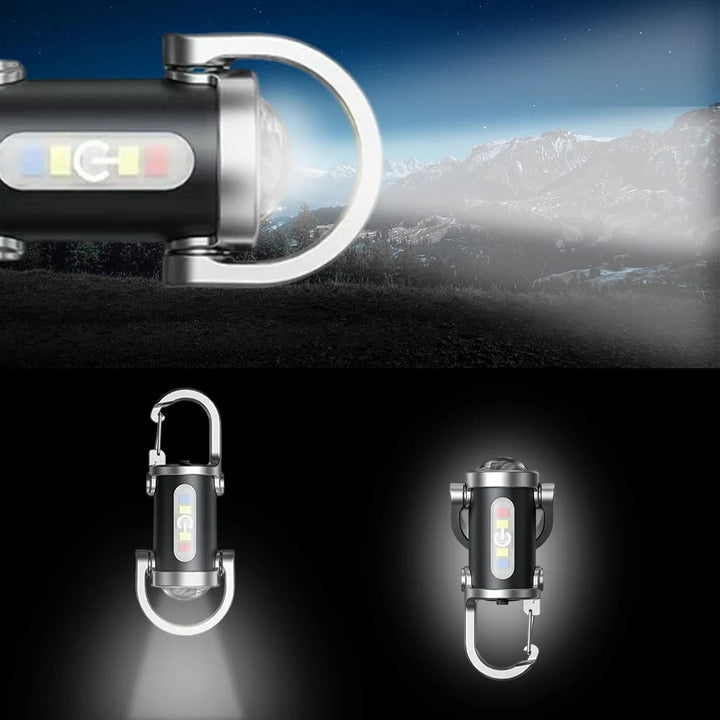 Mini lampe torche LED multifonctionnelle étanche avec porte-clés - image 2