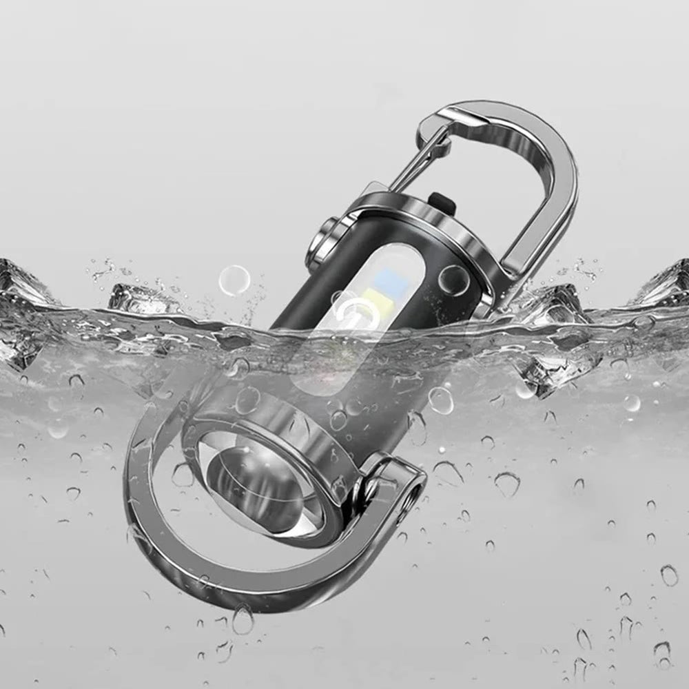 Mini lampe torche LED multifonctionnelle étanche avec porte-clés - image 1