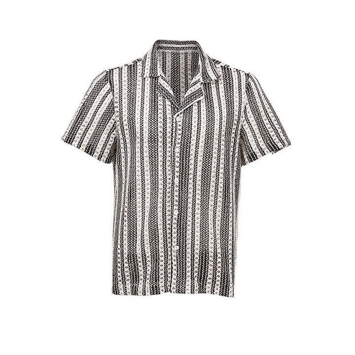 Chemise d'été classique à rayures texturées pour homme - image 7