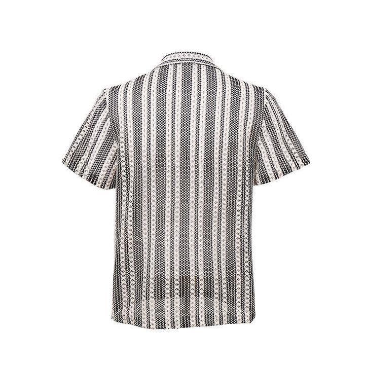 Chemise d'été classique à rayures texturées pour homme - image 8