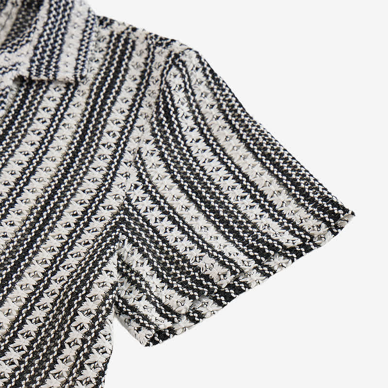 Chemise d'été classique à rayures texturées pour homme - image 6