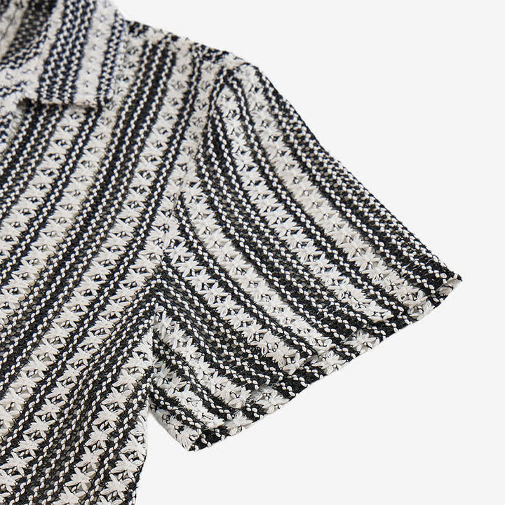 Chemise d'été classique à rayures texturées pour homme - image 6