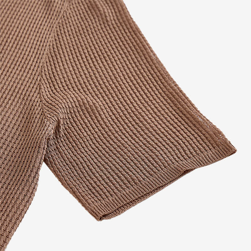 Chemise en maille ajourée décontractée pour homme - image 6