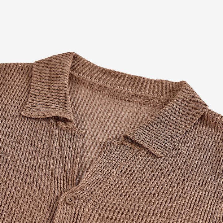 Chemise en maille ajourée décontractée pour homme - image 3