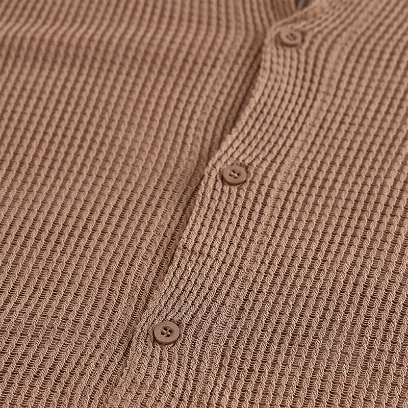 Chemise en maille ajourée décontractée pour homme - image 4