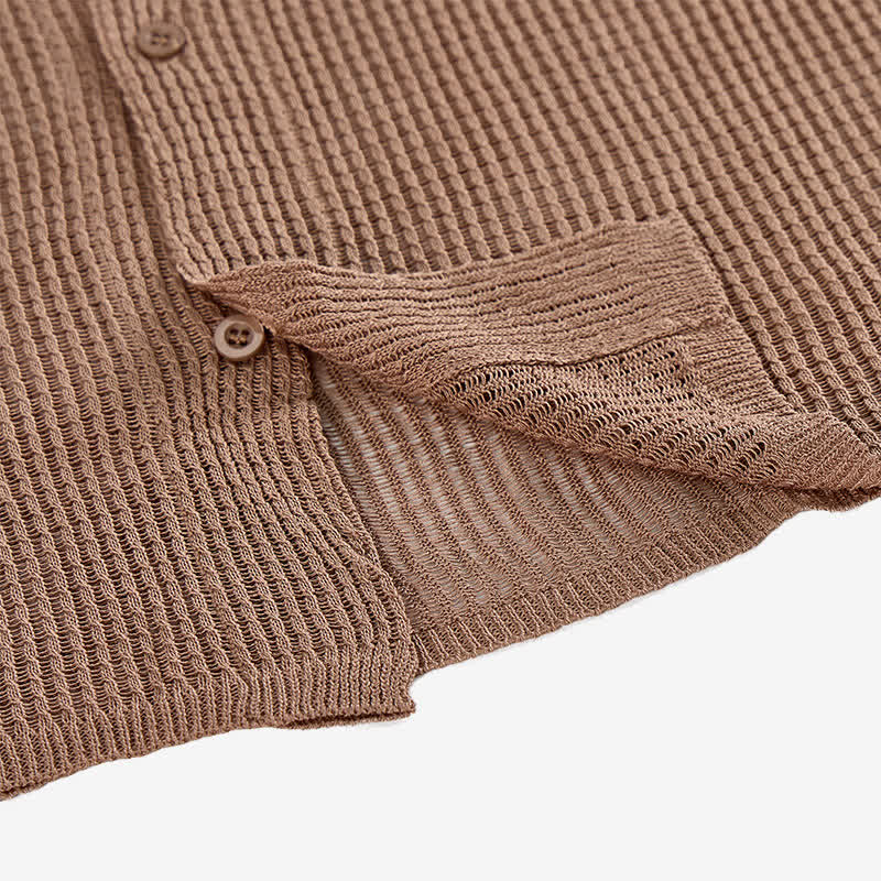 Chemise en maille ajourée décontractée pour homme - image 5