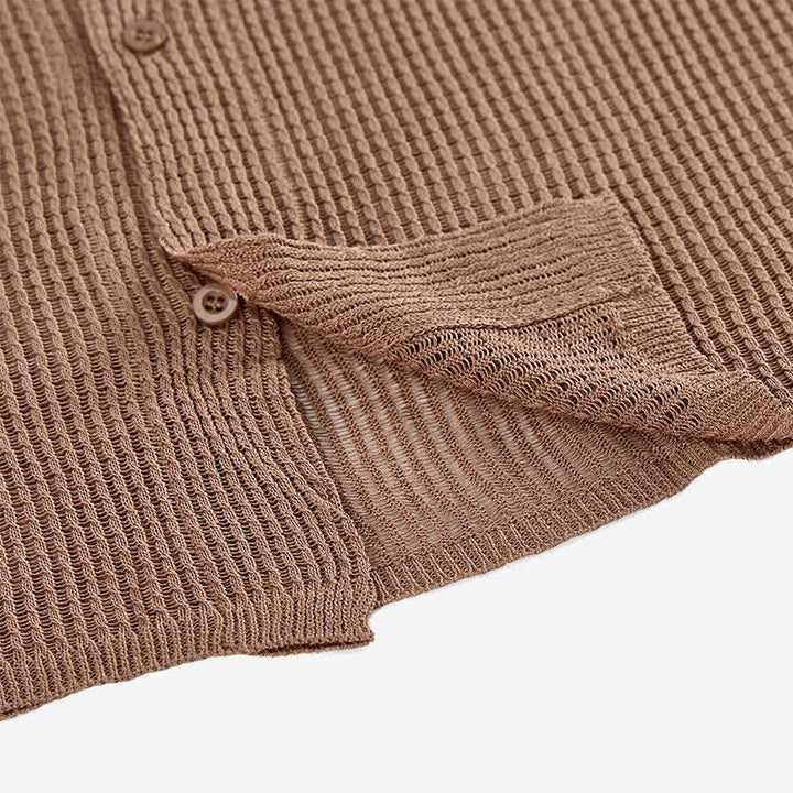 Chemise en maille ajourée décontractée pour homme - image 5