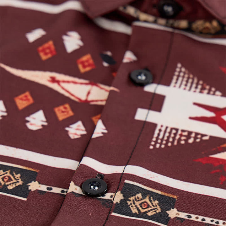 Chemise à boutons pour homme, imprimé aztèque du sud-ouest - image 5