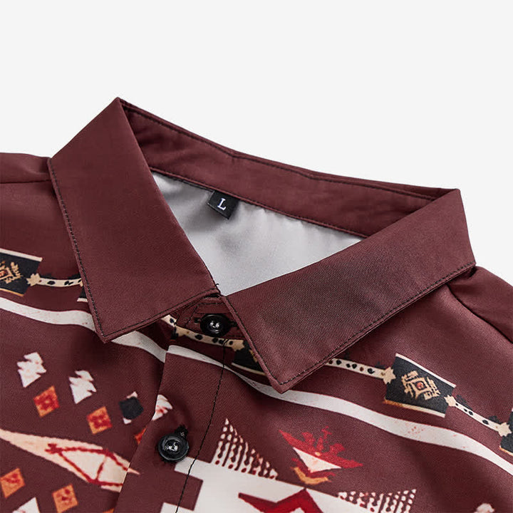 Chemise à boutons pour homme, imprimé aztèque du sud-ouest - image 4