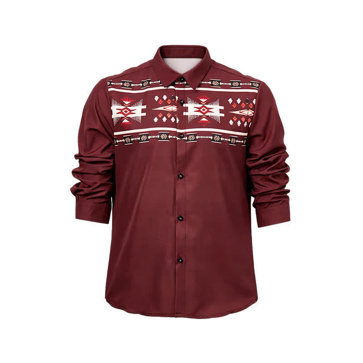 Chemise à boutons pour homme, imprimé aztèque du sud-ouest - image 7