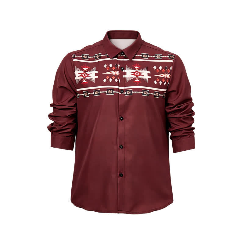 Chemise à boutons pour homme, imprimé aztèque du sud-ouest - image 7