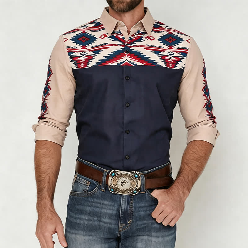 Chemise western homme Rugged Spirit à imprimé aztèque du Sud-Ouest - image 1